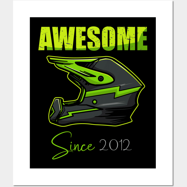 Awesome  Since 2012  Dirt Bike tee Wall Art by hadlamcom